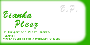 bianka plesz business card